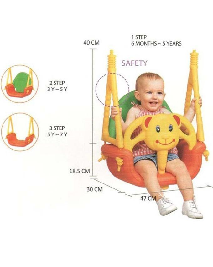 INFANT BABY OUTDOOR 3 IN 1 JUMBO SWING SET