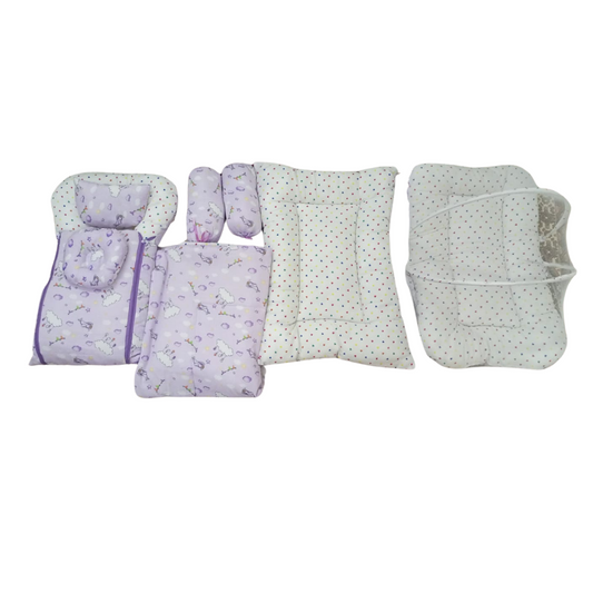 Baby Carry Nest with Mosquito Net purple 7 Pcs